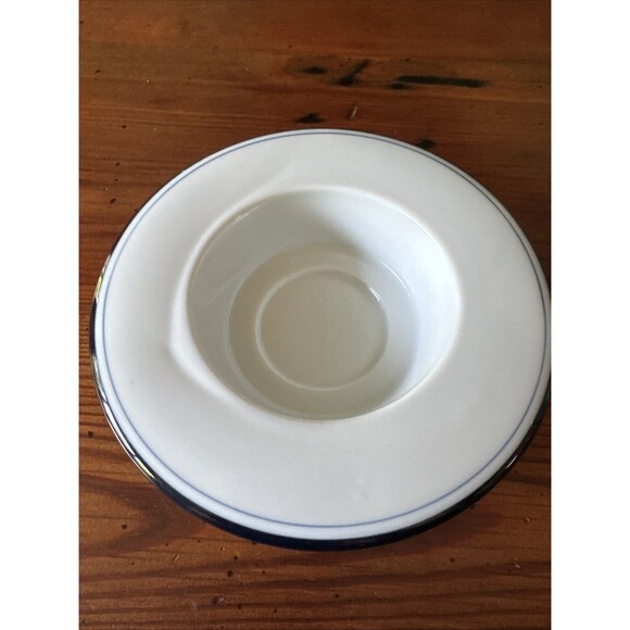 Dansk International Designs Blue & White Porcelain Votive Pillar Candle Holder - Picture 7 of 7